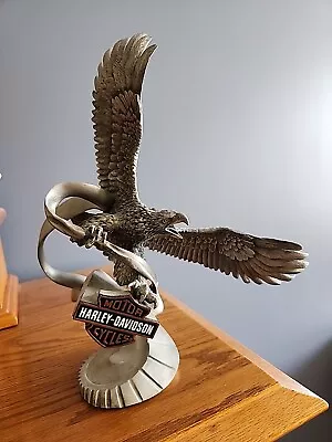 Harley Davidson Spirit Of The Open Road Pewter Eagle Statue 1997  Franklin Mint • $74.99