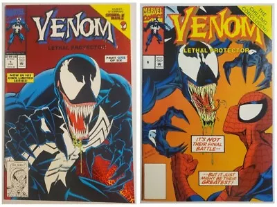 Venom Lethal Protector #1 1st Print & #6 Toybiz Variant Lot! 1st Solo Series! • $65.95