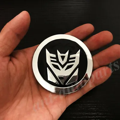 3D Metal Chrome Transformers Autobot Deception Car Badges Emblem Decal Sticker • $7.80