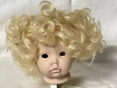 GLOBAL DOLLS  Doll Wig BLONDE  5-6” GIRL  Hair Youth CURLS MARY Used Bedhead#30 • $1