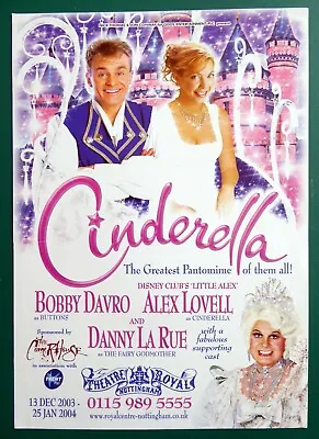 DANNY LA RUE ALEX LOVELL BOBBY DAVRO Nottingham Pantomime Theatre Flyer 2003 • £5