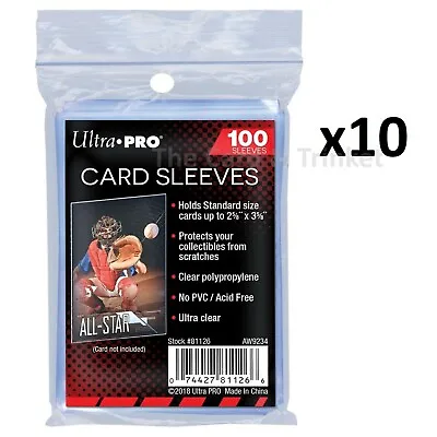 1000 Ultra PRO Soft Sleeves Penny Card Protectors Clear 10 X 100ct • $21.90