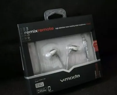 $39.99 • Buy V-MODA Remix Remote In-Ear Noise-Isolating Metal Headphone - NEW-FREE SHIPPING 