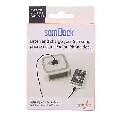 CableJive SamDock Micro-USB To Dock Adapter 30PIN To USB Charger Sync - Black • $35.99