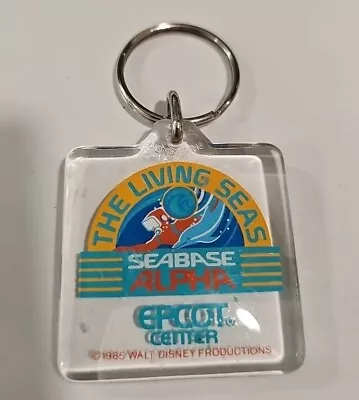 Vintage 1985 Disney Epcott Center Seabase Alpha The Living Seas Keychain • $35.99