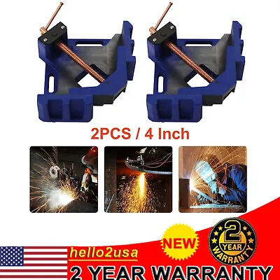 2x 4  Jaw Welder Welding Molding 90° Angle Corner Clamp Bench Vise Cast Iron USA • $53