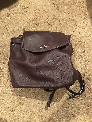 KATE SPADE Pebbled Leather MULBERRY STREET BACKPACK Small Plum • $30