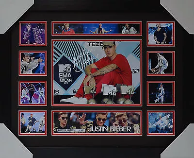 $108 • Buy Justin Bieber Signed Framed Limited Edition Memorabilia V1