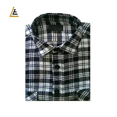 Mens Flannel Lumberjack Check Shirt Cotton Work Shirts Vintage Tartan Scottish • £9.89