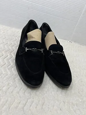 TOD'S Gommino Driving Horsebit Loafers Women’s Size 39.5 US 9 Black Suede Shoes • $90