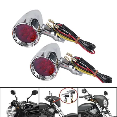 Chrome LED Turn Signal Lights Blinker For Suzuki Boulevard C50 M109 C109 M50 S50 • $21.12