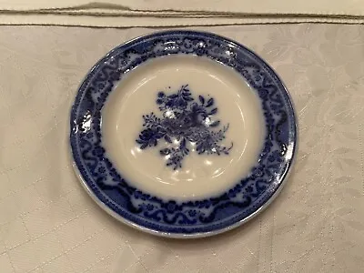 Antique HARTINGTON W H GRINDLEY & CO Floral Blue 7  Cake Plate England • $18.95