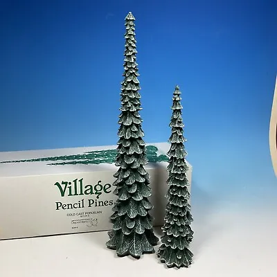 Dept 56 Snow Village Accessories 5246-3   Pencil Pines  Set Of 3 • $24.95
