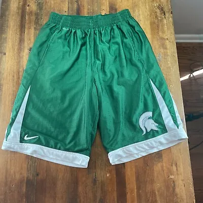 Michigan State Spartans Nike Men’s Basketball Shorts Large Pockets Team  • $23.99