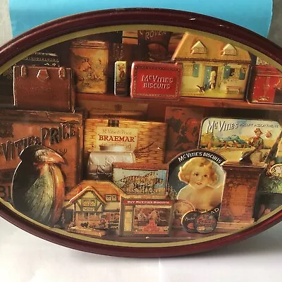 Large Oval Mc Vities Biscuits Advertising Tin 30cms In Diameter • £5