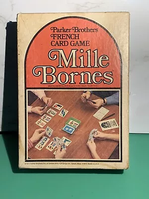 Vintage 1971 MILLE BORNES French Auto Racing Card Game Parker Brothers COMPLETE! • $12.99