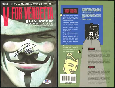 David Lloyd SIGNED V For Vendetta SC 1st Ed PSA/DNA AUTOGRAPHED NEW MINT Movie • $400