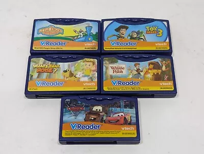 Lot Of 5 VTech V.Reader Learning System Video Games Cartridges Toy Story Cars • $19.99