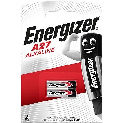 2 Batteries Energizer A27 12V Alkaline V27A G27A L828 LR27A CA22 MN27 EL8 • $9.59