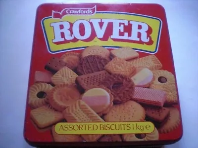 Rare Memorablia Dated 1989 Vintage Crawford's Rover Assorted Biscuit Tin (Empty) • £9.99