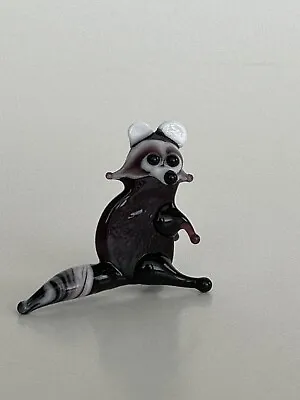 Raccoon Miniature Collectible Glass Figurine  • $5.50