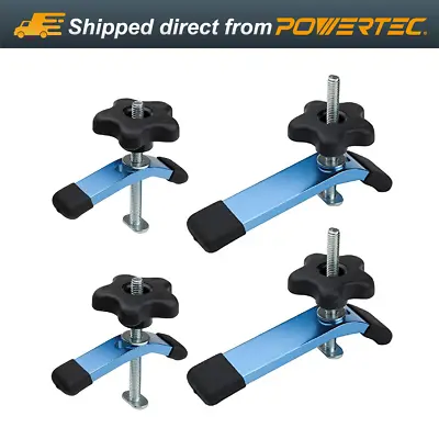 POWERTEC 71863 T-Track Hold Down Clamp Set 5-1/2  X 1-1/8  & 3-5/8  X 3/4  4PK • $35.99