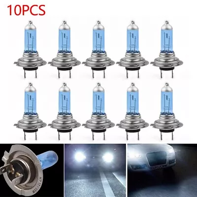 10PCS 12V H7 55W Xenon White 6000k Halogen100w Car Head Light Lamp Globes Bulbs • $9.99