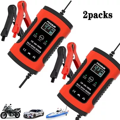 2PCS Smart Automatic Battery Charger Maintainer For Motorcycle Car Trickle Float • $29.99