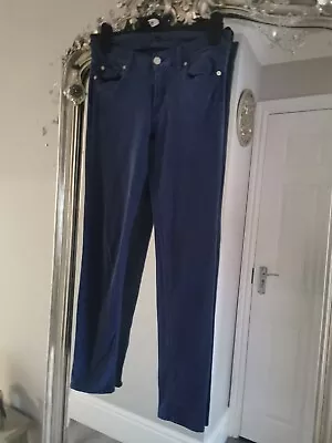 7 For All Mankind  Stretch Slim Skinny Lightweight Blue Jeans W29  • £7