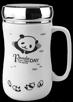 $14 • Buy White Panda Series Coffee Tea Vaccum Cup Tumbler Mug & Lid