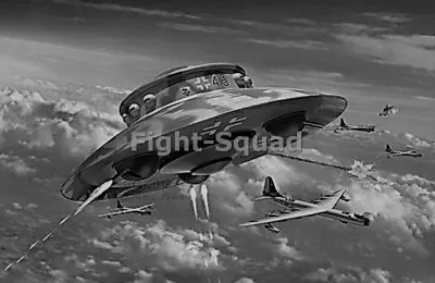 WW2 Picture Photo  UFO Haunebu Firing Against Planes  2874 • $5.95