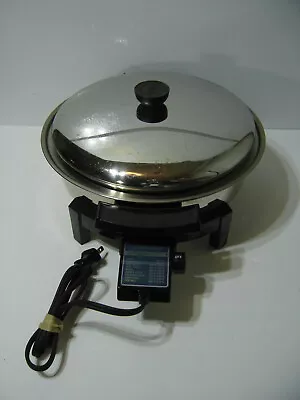 Vintage West Bend Lifetime Electric Skillet Pan Liquid Core Made In USA 27906 • $54.98