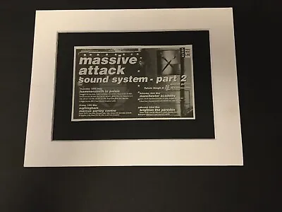 MASSIVE ATTACK 1995 Tour - Mounted Original Advert • £8.99