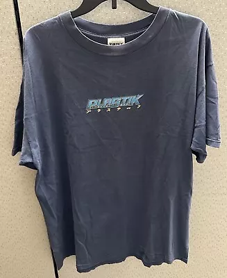 VTG PLASTIK ANIME 90S SHIRT MEN'S XL DOUBLE SIDED Tultex Blue Short Sleeve • $149.99