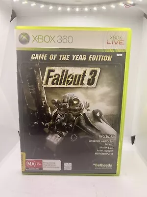 Fallout 3 Game Of The Year Edition GOTY - Xbox 360 - PAL Tested & Working • $18.50