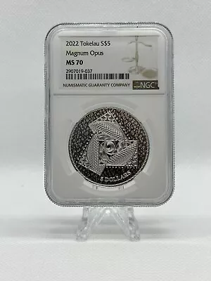 2022 Tokelau 1 Oz Silver $5 Magnum Opus NGC MS70. Top Pop 3/0. 20000 Mintage • $79