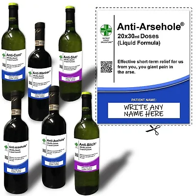 £3.49 • Buy Personalised Novelty Wine Bottle Label - Funny Rude Joke Gag Gift