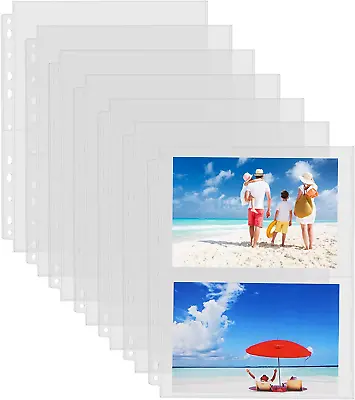 30 Pack Photo Album Sleeves 2 Pocket 5x7 Per Page Sheet Organizer 3 Ring Binder • $12.12