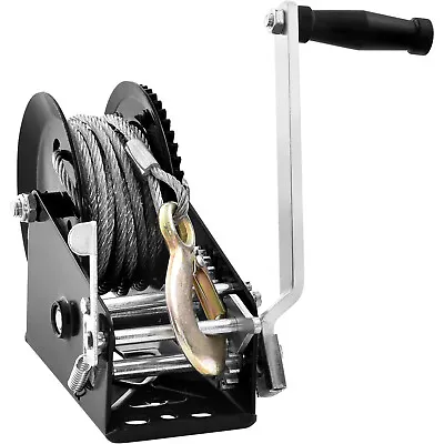 VEVOR 3500lbs Hand Winch Heavy Duty Hand Crank 33 Ft Steel Cable For Boat/ATV • $34.49