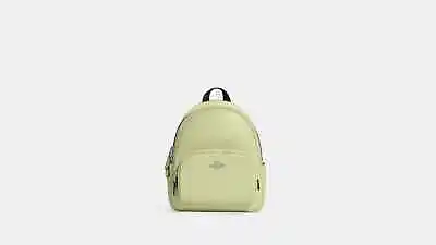 NWT Coach Pale Lime Green Mini Court Backpack Phone Wallet Book Bag Purse $398 • $307.74