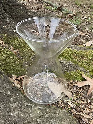 Vtg Chemex STYLE Textured Glass Beaker 9.5  Pour Over Coffee Maker NOT MARKED • $47.88