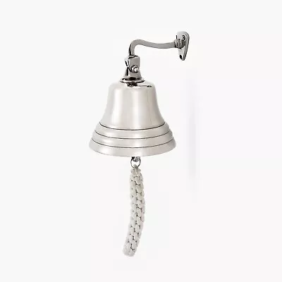 Wall Mounted Bell Nautical Ships Bell Last Order Bell Pub Home Bar Silver Bell • £13.99