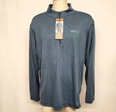 Orvis Sandy Point 1/4 Zip Men's Size XXL Long Sleeve Shirt NWT • $51.37