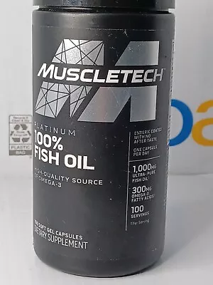 Muscletech Platinum 100 Fish Oil 100 Soft Gel Caps Banned Substance Free GMP • $9.99