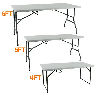 Catering Camping Heavy Duty Folding Trestle Table Picnic Bbq Party 4ft 5ft & 6ft • £30.75