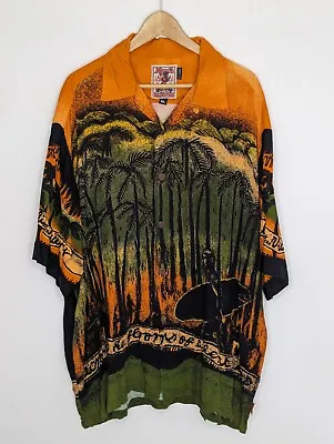 Vintage 90s Mambo Loud ‘Apocalypse Now’ Surf Button Up Shirt Rare Mens Size XL  • $399.95