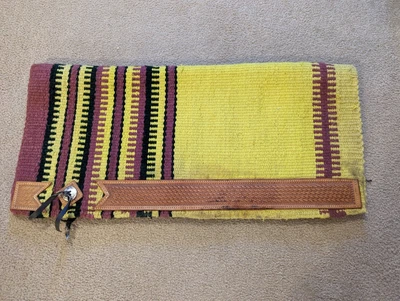 $49.50 • Buy Gold Rust Mayatex Wool Soft Western Saddle Blanket 34  X 36  SHOW Leathers Rein