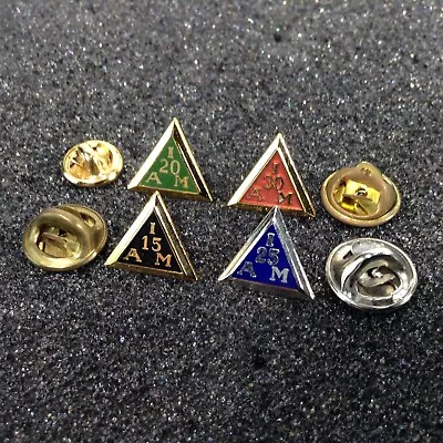 LOT 4: IAM Machinists Union 15 20 25 & 30 Year Lapel Pins Sterling & Gold Filled • $39.99