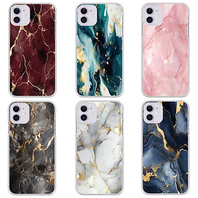 Marble Effect Case IPhone 14 13 12 11 8 7 Plus XR XS Max SE Pro Silicone Cover • £4.75