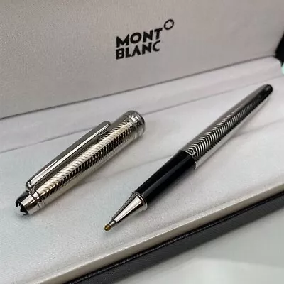 Montblanc Silver Classique Luxury Rollerball Pen 163 New With Box Refill • $108